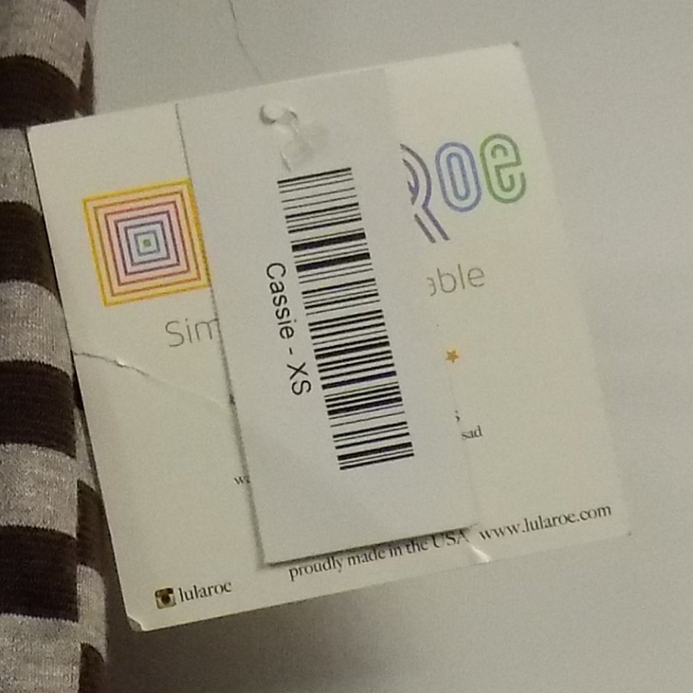 LuLaRoe Cassie Striped Pencil Skirt Size XS NWT - Picture 3 of 8